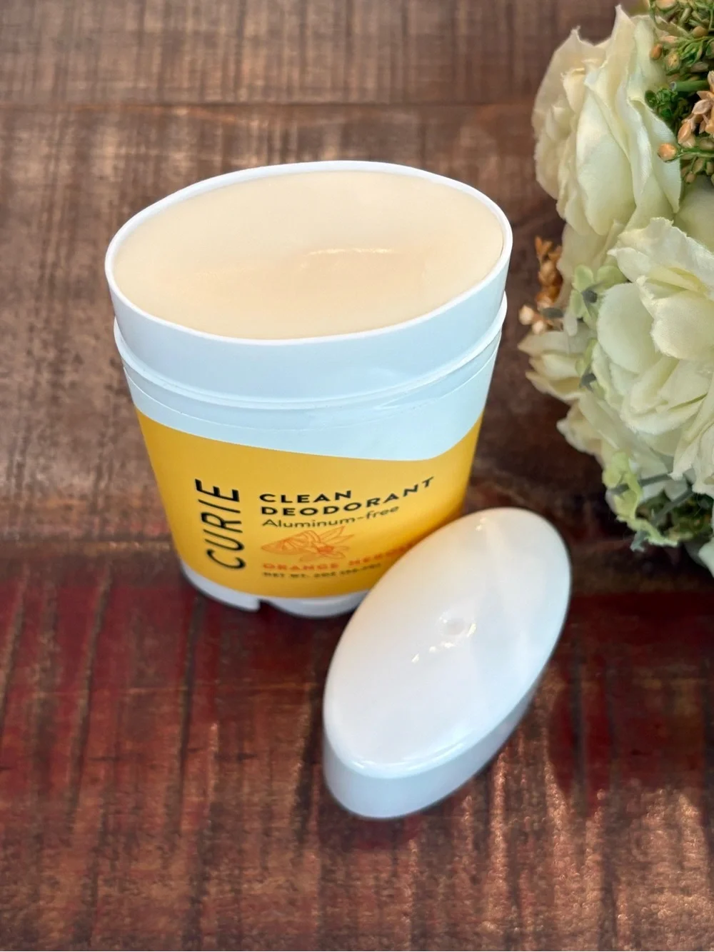 New CURIE Aluminum-Free CLEAN DEODORANT in ORANGE NEROLI!